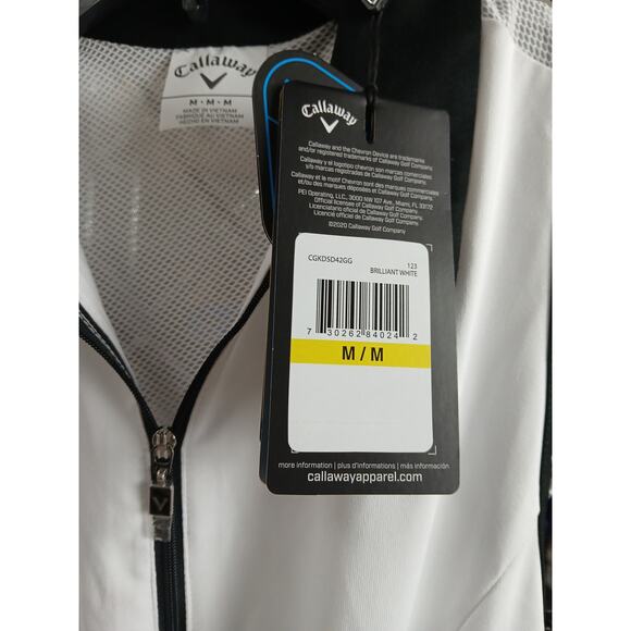 NEW w Defect Callaway Women’s Racerback Flounce Golf Dress White Size Medium - Picture 2 of 6